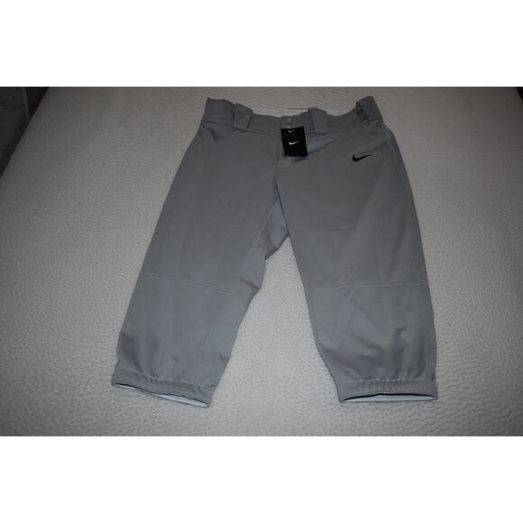 Nike Softball Pants Womens Size Large Workout Dri-Fit Performance Gray NEW - Picture 1 of 6